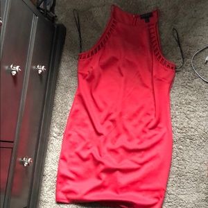 Red out and about dress